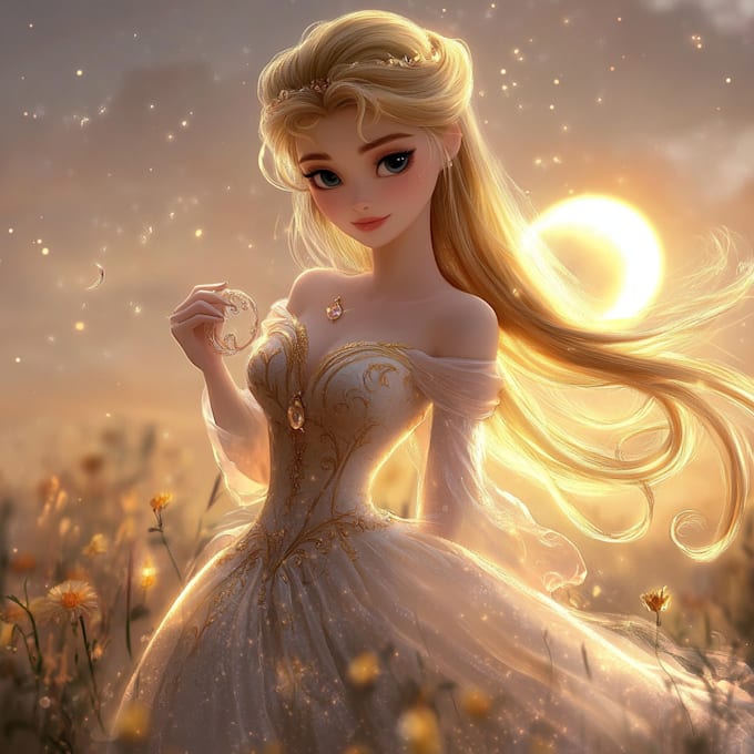 make a professional disney cartoon style character