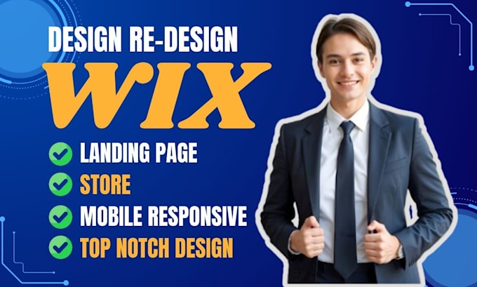 design or redesign your wix website, figma to wix, responsive website design