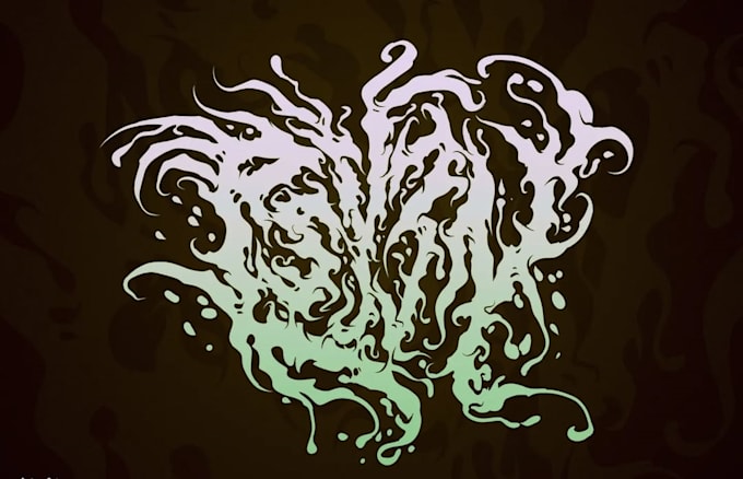 create a necro black metal logo
