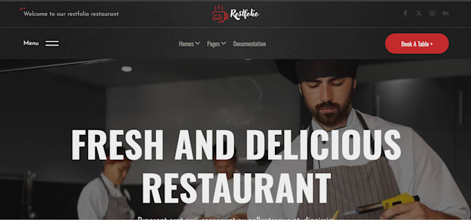 website development or redesign for your restaurant or cafe