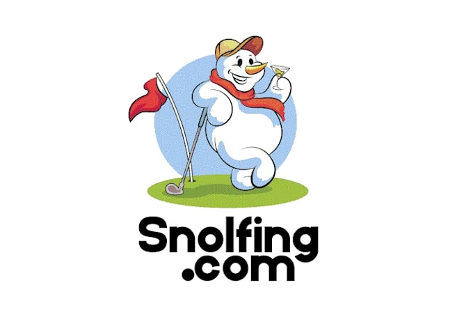 design unique mascot snow golf logo