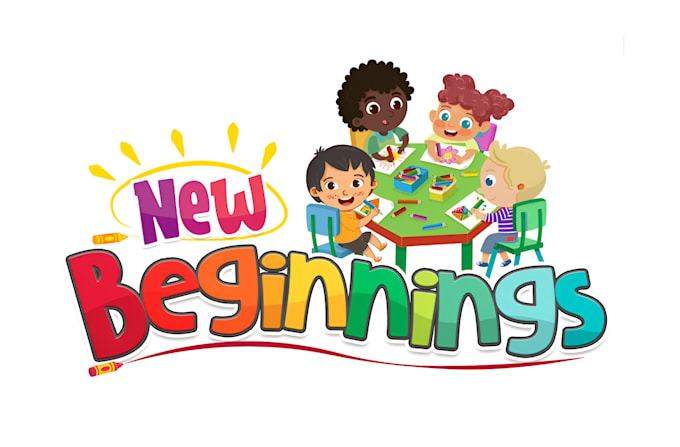 create childcare, education kids, children logo design