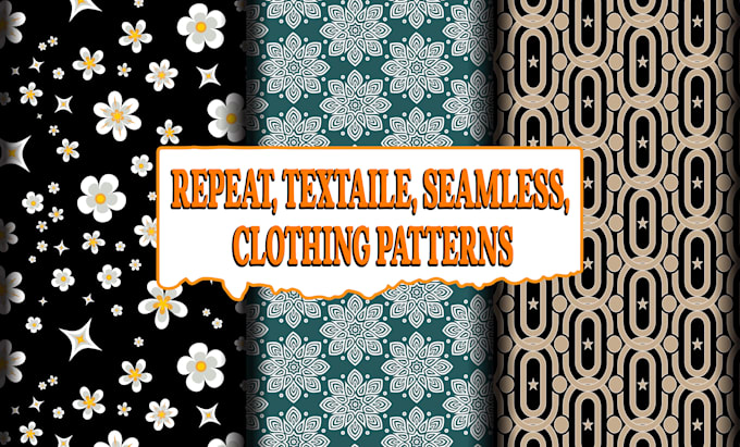 do seamless patterns design for textiles and baby apparel