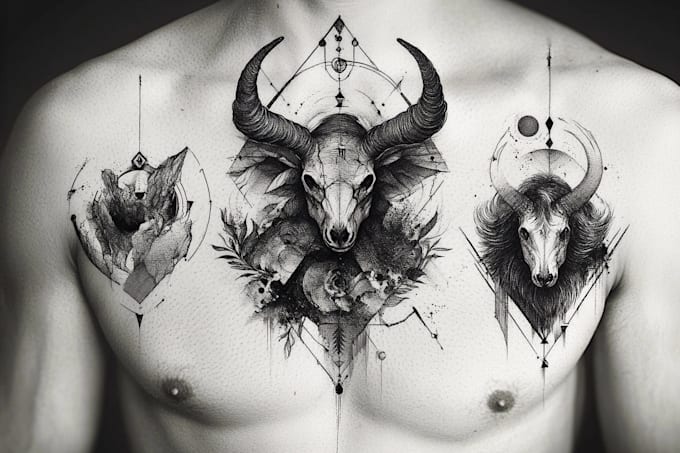 create unique custom geometric tattoo design