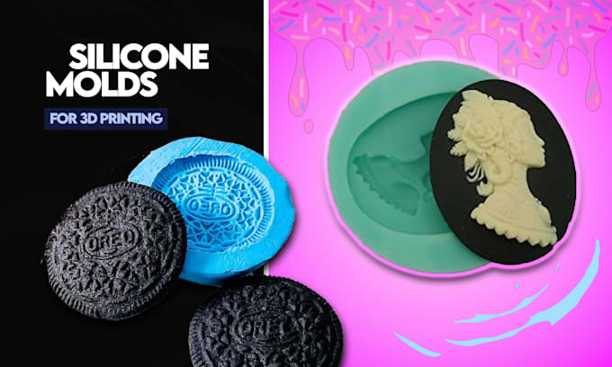 3d print design,silicone molds for 3d printing, cad design
