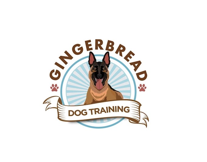 make attend minimal dog training company logo