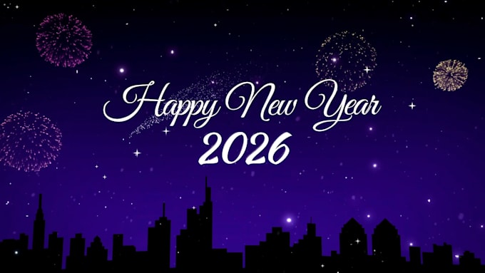 create best happy new year 2026 greeting video with your logo