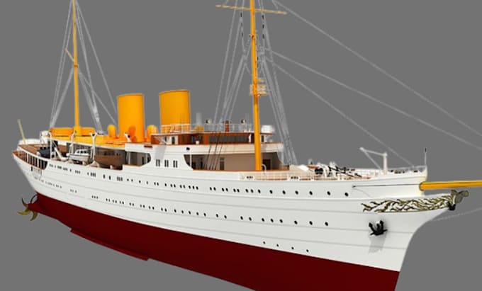 do 3d yacht model, 3d ship design, 3d boat animation for 3d printing