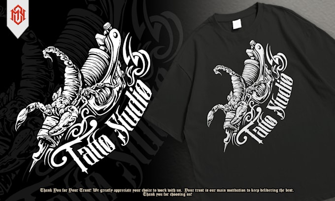 draw ink and pencil illustration bw for you