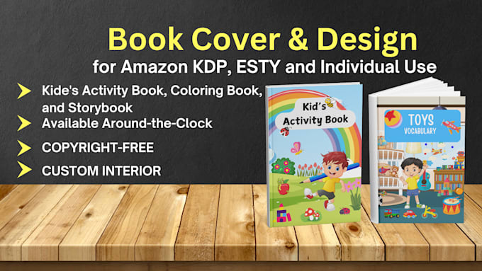 create book cover and colouring books custom design for KDP