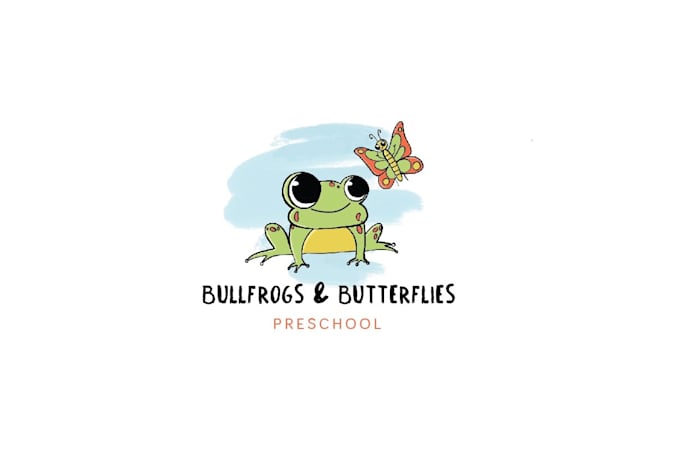 design awesome frog and butterfly logo