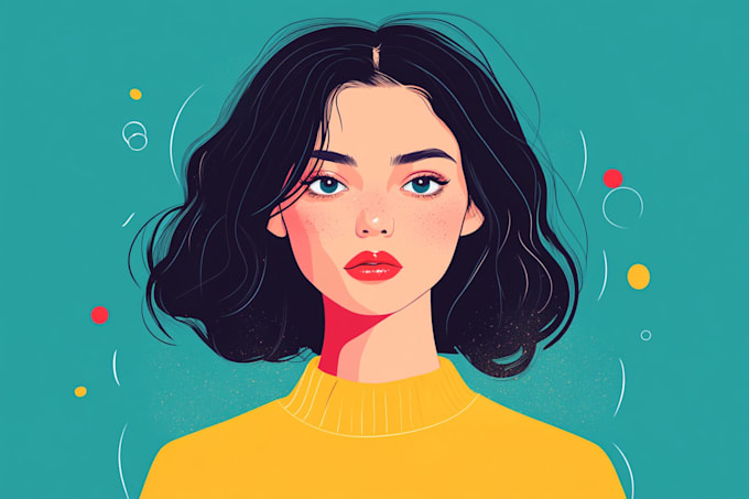 draw flat minimalist vector portrait from your photo