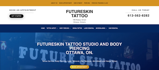 tattoo artist appointment booking website