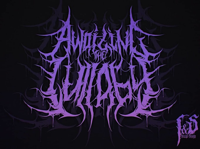 create an abstract extreme metal logo