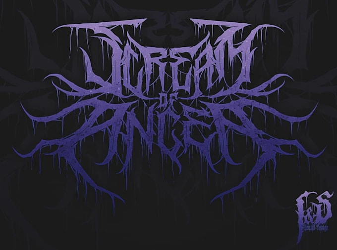 hand draw a pagan black metal logo