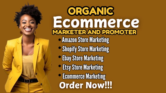 do shopify promotion, ebay, amazon, etsy, redbubble store promotion