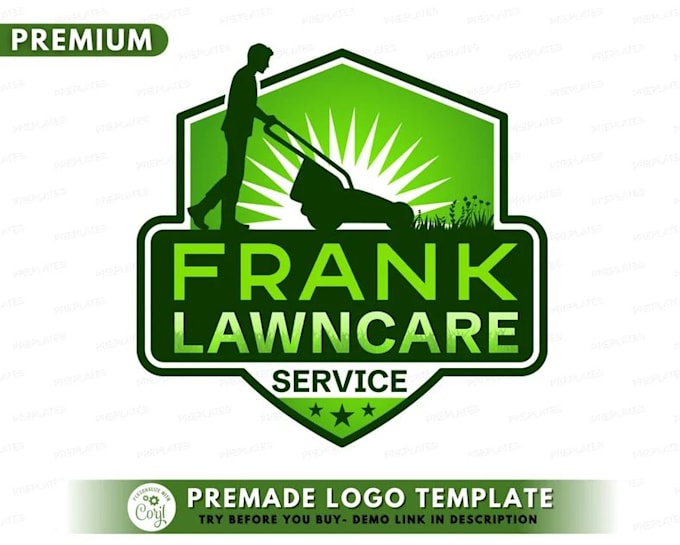 make tree care, grass trimming, lawn care, landscape logo