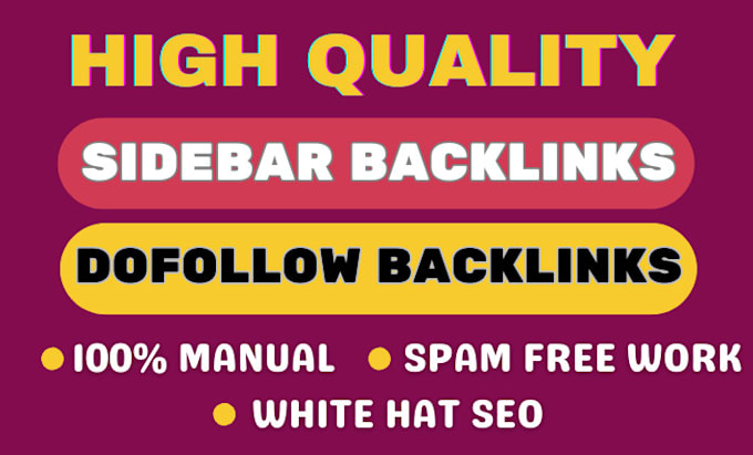create high da and DR sidebar blogroll backlinks