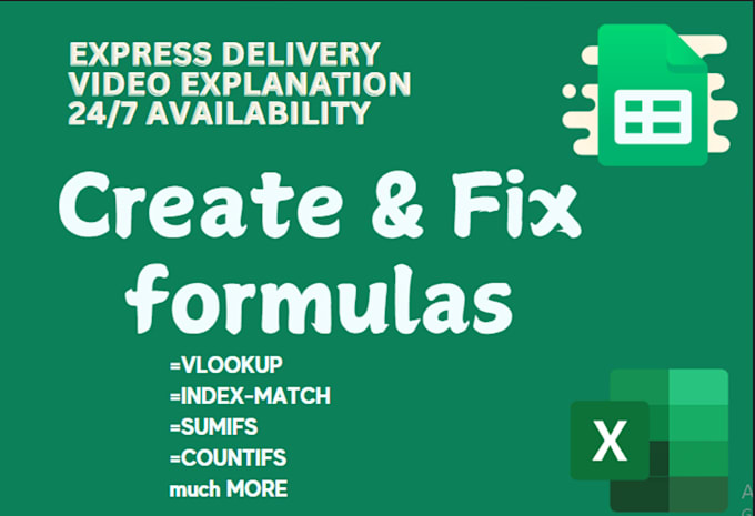 fix or optimize google sheets excel vlookup, index match, sumif, countif formula
