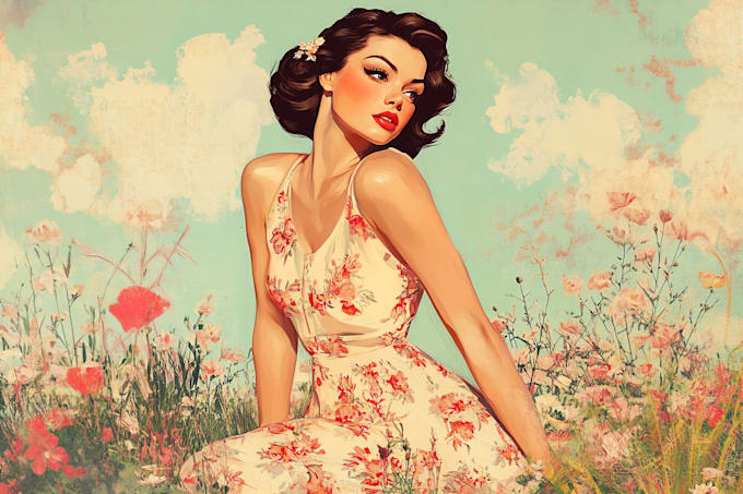 draw a retro vintage comic illustration