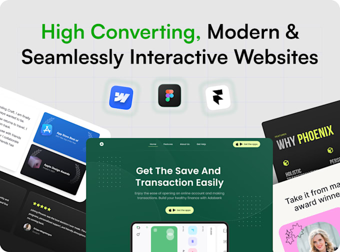 develop modern webflow website