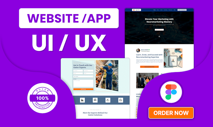 Create website and mobile app prototypes in figma by Lightouch | Fiverr