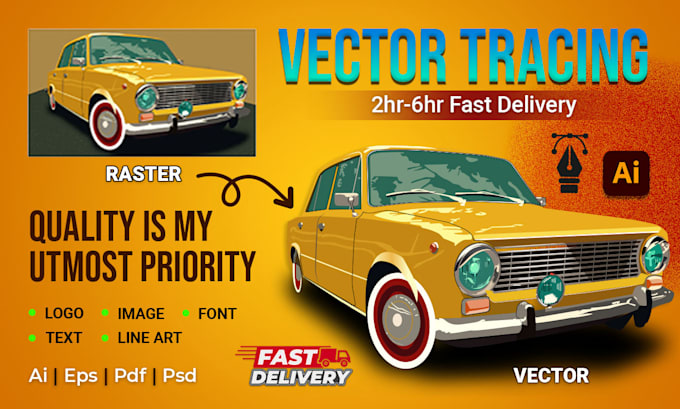 do vector tracing, vectorize images and recreate them into high quality
