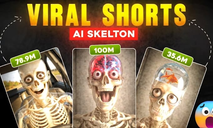 Create ai skeleton shorts like dr data for youtube shorts by Tube ...