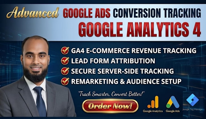 set up ga4 ecommerce tracking, google ads conversion tracking, server side GTM
