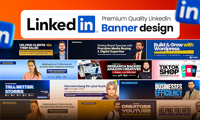Design unique linkedin banner , facebook cover photo and youtube ...
