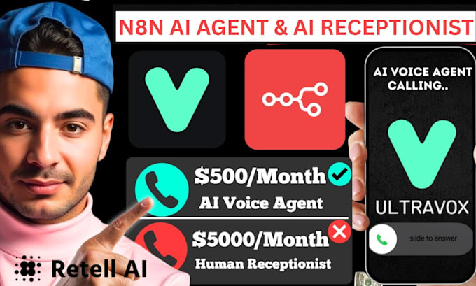 Vapi ai chatbot ai voice agent n8n ai agent n8n ai receptionist retell ...