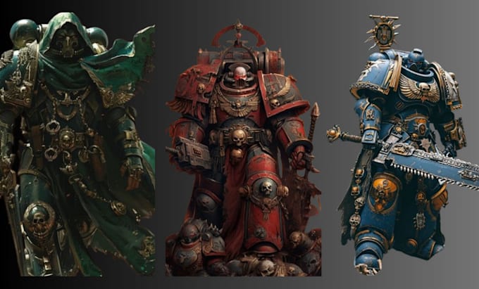 do and paint 3d warhammer 40k, 3d miniature, warhammar 40k character