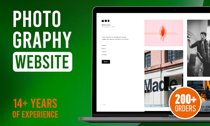 create a premium photography website