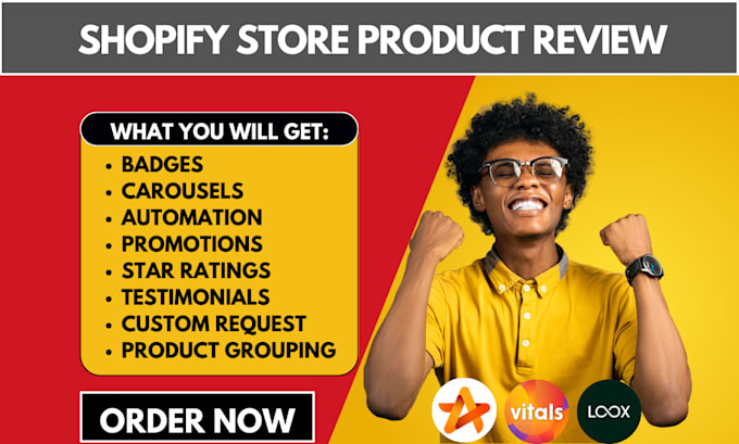 setup shopify store product review loox judgeme vitals ali reviews yopto trustoo