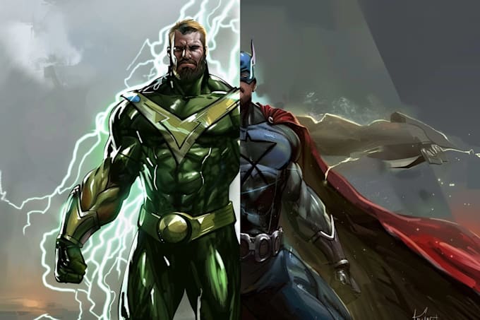 drawing custom superhero character for you
