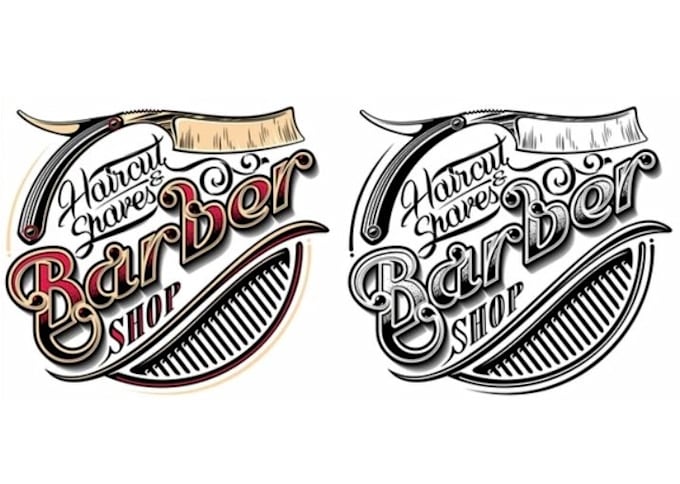 do barber shop, barber, spa and beauty salon logo