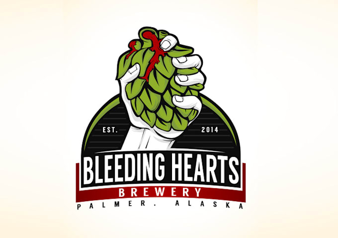 design bleeding heart brewery logo