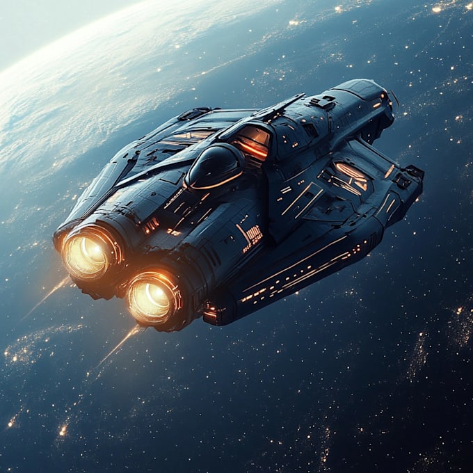 draw a spaceship or vehicle design