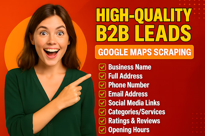 do google map scraping for b2b lead generation, data extraction, email scraper