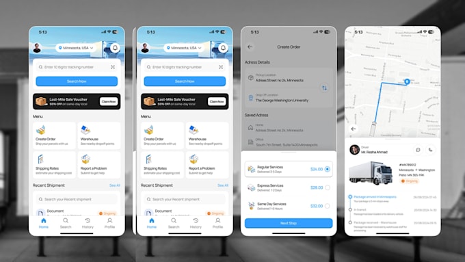 Develop courier delivery app taxi app booking app courier app by ...