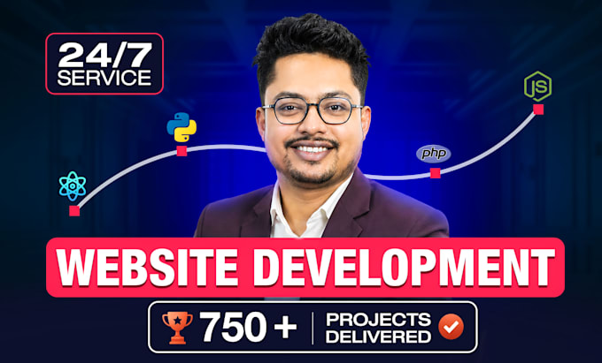 Do website development as full stack web developer, front end developer ...