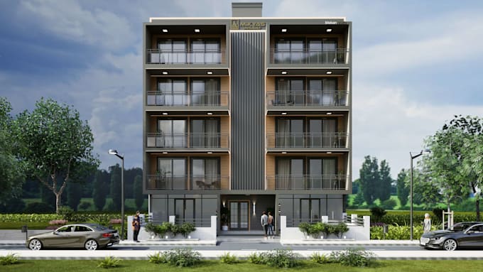 create realistic 3d exterior render for your house,villa,tiny house