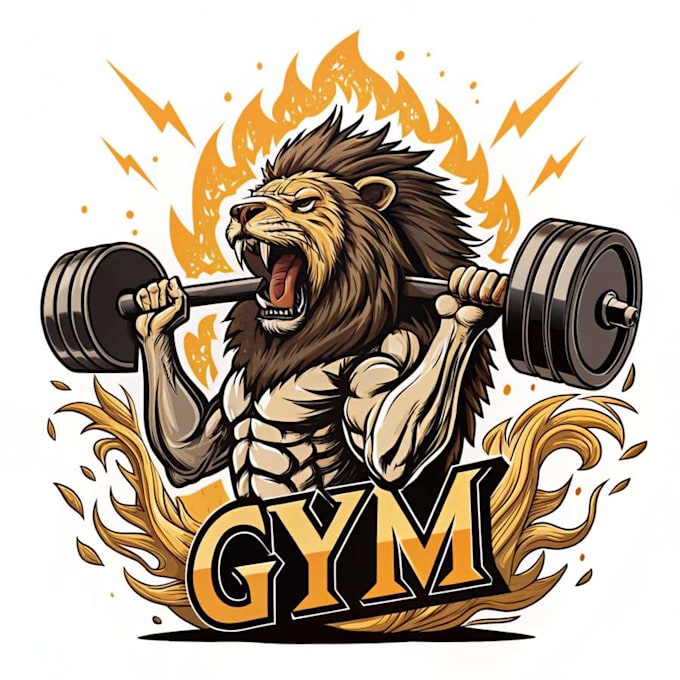 make unique very strong gym logo design