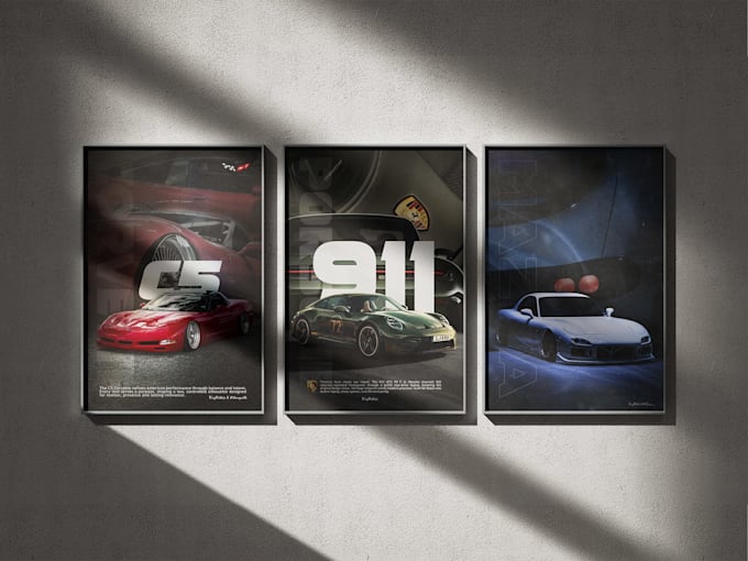 design a custom car poster for car enthusiasts