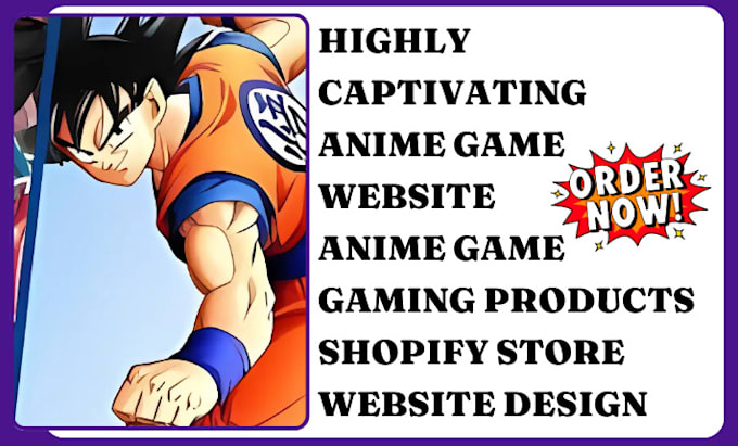 Design anime game website anime game shopify anime game store anime ...