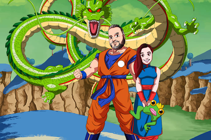 draw you as a dragon ball, anime character