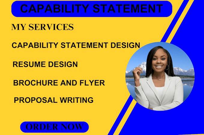 design effective government capability statement company profile resume