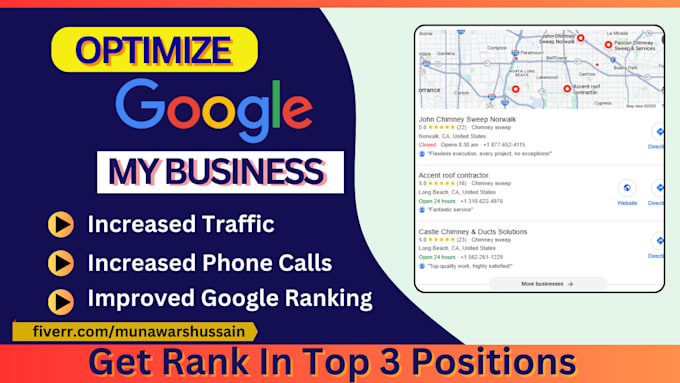 do gbp optimization and gbp ranking for map 3 pack