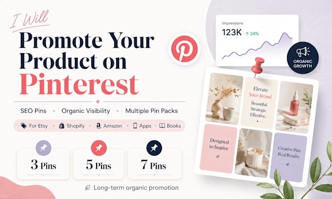 create SEO pinterest pins for organic product promotion