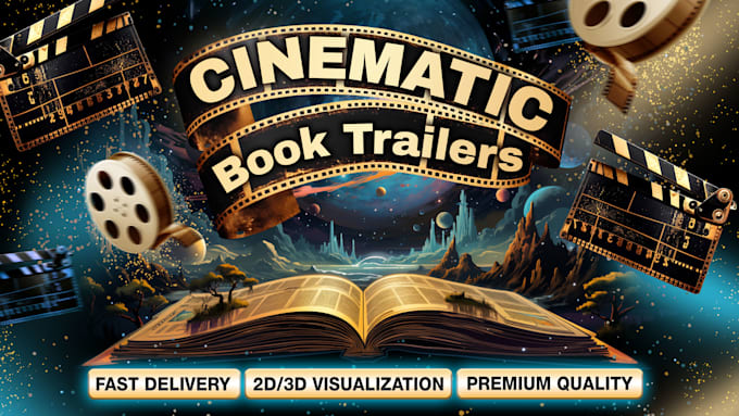 create a cinematic book trailer video